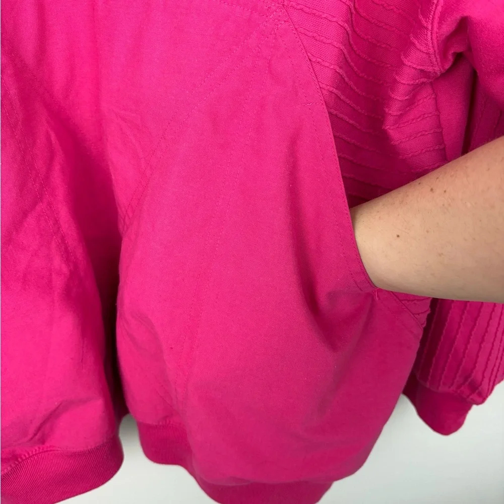 Vintage 90s Women’s Fuchsia Embroidered Long Sleeve Pullover - Picture 8 of 16